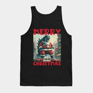 Christmas Godzilla - 2 Tank Top